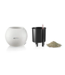 LECHUZA® PURO Color, All-in-One-Set, Inkl. Makramee-Aufhängung -Biohort || LECHUZA Verkaufsgeschäft 2418622 WE DE 001 PuroColor20cmweiss