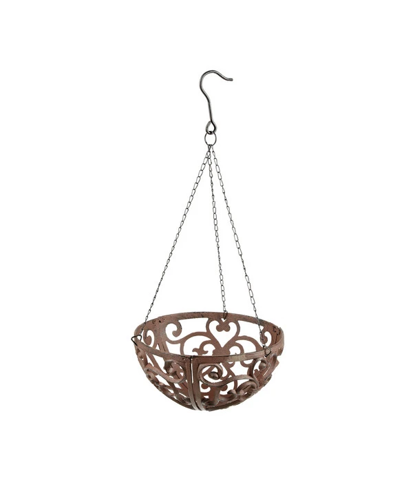 Dehner Gusseisen-Hängeampel Katalonien Mit Kokoseinlage, Rund, Rost, Ca. Ø30/H15 Cm 6 Dehner Gusseisen-Hängeampel Katalonien Mit Kokoseinlage, Rund, Rost, Ca. Ø30/H15 Cm – Bild 4