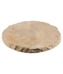 Sandsteintrittplatte, Beige, Ø Ca. 30 Cm
