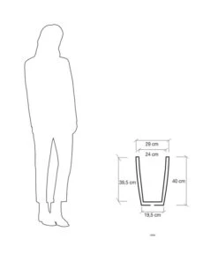 Farmet Kunststoff-Topf-Set Hydrus, Quadratisch, Anthrazit, 2-teilig -Biohort || LECHUZA Verkaufsgeschäft 4110128 WE DE 004 HYDRUSQuadratischerPflanzkuebel29x29x40cmhochDUNKELANTHRAZIT