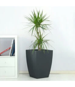 Farmet Kunststoff-Topf-Set Hydrus, Quadratisch, Anthrazit, 2-teilig -Biohort || LECHUZA Verkaufsgeschäft 4182325 WE DE 002 HYDRUSQuadratischerPflanzkuebel36x36x50cmhochDUNKELANTHRAZIT