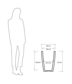 Farmet Kunststoff-Topf-Set Hydrus, Quadratisch, Anthrazit, 2-teilig -Biohort || LECHUZA Verkaufsgeschäft 4182325 WE DE 004 HYDRUSQuadratischerPflanzkuebel36x36x50cmhochDUNKELANTHRAZIT