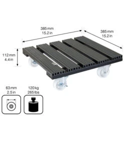 Wagner WPC-Pflanzenroller, 38 X 38 Cm, Anthrazit -Biohort || LECHUZA Verkaufsgeschäft 4272480 WE BG 003 MULTIROLLERWPC