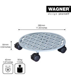 Wagner Pflanzroller, Ø 29 Cm -Biohort || LECHUZA Verkaufsgeschäft 4426243 WE DE 001 PflRollerMultiGusseisen