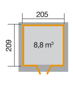 Weka Gartenhaus 227 Gr. 1, Ca. B229/H217/T253 Cm -Biohort || LECHUZA Verkaufsgeschäft 5339783 WE DE 001 WekaGartenhausVineaColor