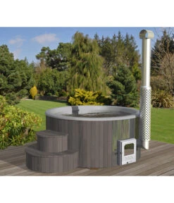 Wolff Finnhaus Badebottich Grauer Einsatz, Ca. Ø200/H100 Cm -Biohort || LECHUZA Verkaufsgeschäft 6618250 WE MO 001 FinnhausWhirlpool