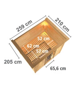 Wolff Finnhaus Innensauna Basic Nikos, Ca. B259/H205/T210 Cm -Biohort || LECHUZA Verkaufsgeschäft 6618755 WE BG 002 FinnhausInnensaunaBasicNikos