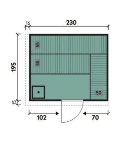 Wolff Finnhaus Innensauna De Luxe Xena, Ca. B246/H202/T210 Cm -Biohort || LECHUZA Verkaufsgeschäft 6618862 WE BG 001 FinnhausInnensaunadeluxeXena