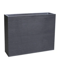 EDA-plastiques Kunststoff-Blumenkasten Graphit Loft XL, Rechteckig, Anthrazit, Ca. B99,5/H78,5/T29,5 Cm