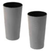 Siena Garden Kunststoff-Säulen ECO Locon, Konisch, Grau, Ca. Ø30/H57 Cm, 2er-Set -Biohort || LECHUZA Verkaufsgeschäft 6655005 WE FS 001 PflangefaesseEcoLocon30Grau