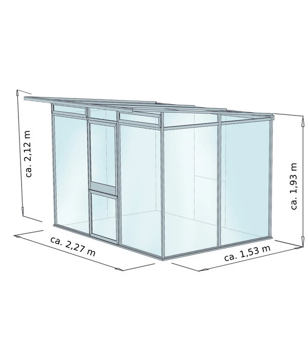 KGT Gewächshaus Jasmin II, Ca. B227/H212/T203 Cm 5 KGT Gewächshaus Jasmin II, Ca. B227/H212/T203 Cm – Bild 3