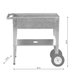 Herstera Hochbeet Urban, Ca. B85/H80/T50 Cm -Biohort || LECHUZA Verkaufsgeschäft 6703474 WE BG 001 Hochbeetsilber