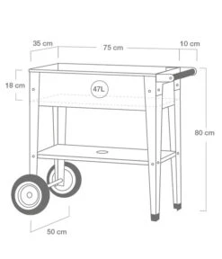 Herstera Hochbeet Urban, Ca. B85/H80/T50 Cm -Biohort || LECHUZA Verkaufsgeschäft 6703482 WE BG 002 Hochbeet