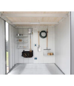 Biohort Gerätehaus Neo A, Quarzgrau/silber -Biohort || LECHUZA Verkaufsgeschäft 6716732 WE DE 003 BiohortInnenausstattung Neo Detail