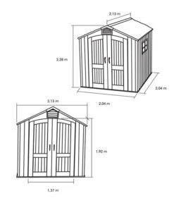 Lifetime Gerätehaus Stella, Ca. B213/H228/T213 Cm -Biohort || LECHUZA Verkaufsgeschäft 6753776 WE FS 002 GeraetehausStella