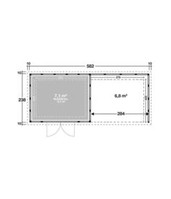 Wolff Finnhaus Metallgerätehaus Eleganto 3024, Inkl. Lounge Rechts, Ca. B602/H227/T258 Cm -Biohort || LECHUZA Verkaufsgeschäft 6929418 WE DE 001 FinnhausEleganto