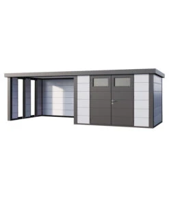 Wolff Finnhaus Metallgerätehaus Eleganto 3030, Inkl. Lounge Links, Ca. B691/H227/T318 Cm