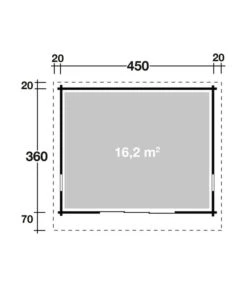 Wolff Finnhaus Gartenhaus Trondheim 70-D XL, Inkl. Schiebetür Links, Ca. B490/H256/T450 Cm -Biohort || LECHUZA Verkaufsgeschäft 6931307 WE DE 001 FinnhausBBHTrondheim70D