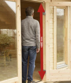 Wolff Finnhaus Gartenhaus Trondheim 70-A XL, Inkl. Lounge 300 Rechts, Ca. B680/H256/T390 Cm -Biohort || LECHUZA Verkaufsgeschäft 6931521 WE DE 004 FinnhausEleganto