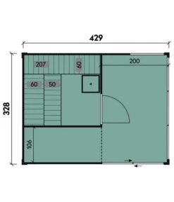 Wolff Finnhaus Sauna Paradiso 4x3, Ca. B429/H261/T328 Cm -Biohort || LECHUZA Verkaufsgeschäft 6934160 WE DE 001 SaunaParadiso4x3