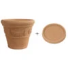 Farmet New Kunststoff-Topf Festonato, Rund, Terrakotta, Inkl. Untersetzer -Biohort || LECHUZA Verkaufsgeschäft 6965198 6965289 6965495 6965750 6967012 WE FS 001 FarmetTopfFestonatoRundUntersetzer