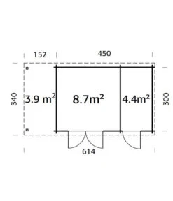 Palmako Gartenhaus Ella, Inkl. Seitendach, Ca. B614/H214/T340 Cm 7 Palmako Gartenhaus Ella, Inkl. Seitendach, Ca. B614/H214/T340 Cm -Biohort || LECHUZA Verkaufsgeschäft 6976211 WE BG 002 BBHEllaNatur