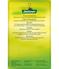 Herbstapfel 'Gravensteiner' -Biohort || LECHUZA Verkaufsgeschäft 7657398 HerbstapfelGravensteiner Etikett 2