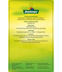 Zwetschge 'Katinka' -Biohort || LECHUZA Verkaufsgeschäft 7693252 ZwetscheKatinka Etikett 2