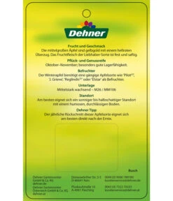 Winterapfel 'Pinova' -Biohort || LECHUZA Verkaufsgeschäft 7729361 WinterapfelPinova Etikett 2