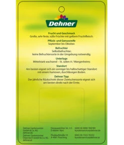 Zwetschge 'Presenta' -Biohort || LECHUZA Verkaufsgeschäft 7729460 ZwetschePresenta Etikett 2