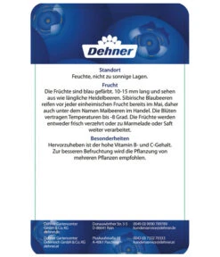 Maibeere -Biohort || LECHUZA Verkaufsgeschäft 7756448 SibirischeBlaubeerePolina Etikett 2