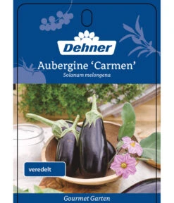 Dehner Gourmet Garten Aubergine, Veredelt -Biohort || LECHUZA Verkaufsgeschäft 8830051 GGAubergineCarmen Etikett 1