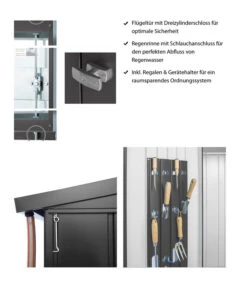 Biohort Gerätehaus Europa 5, Ca. B336/H209/T248 Cm -Biohort || LECHUZA Verkaufsgeschäft M500000100 WE IG 001 BiohortGeraetehausEuropa3