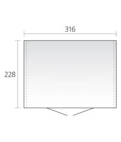 Biohort Gerätehaus Europa 5, Ca. B336/H209/T248 Cm -Biohort || LECHUZA Verkaufsgeschäft M500000103 Schema 001 BiohortMGHEuropa5